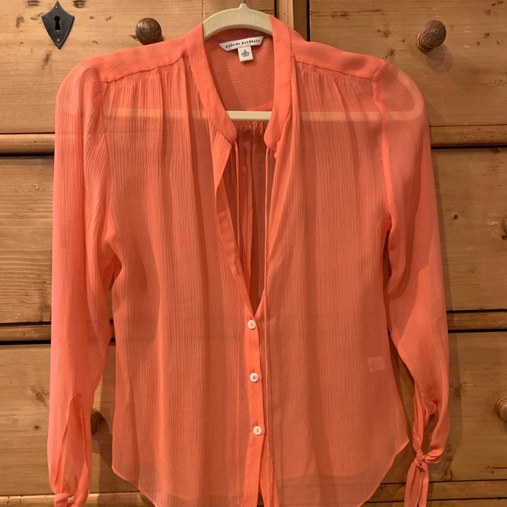 Banana Republic sheer blouse